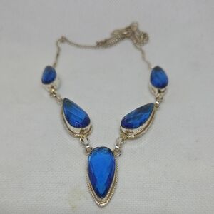 Blue London Topaz Sterling Necklace